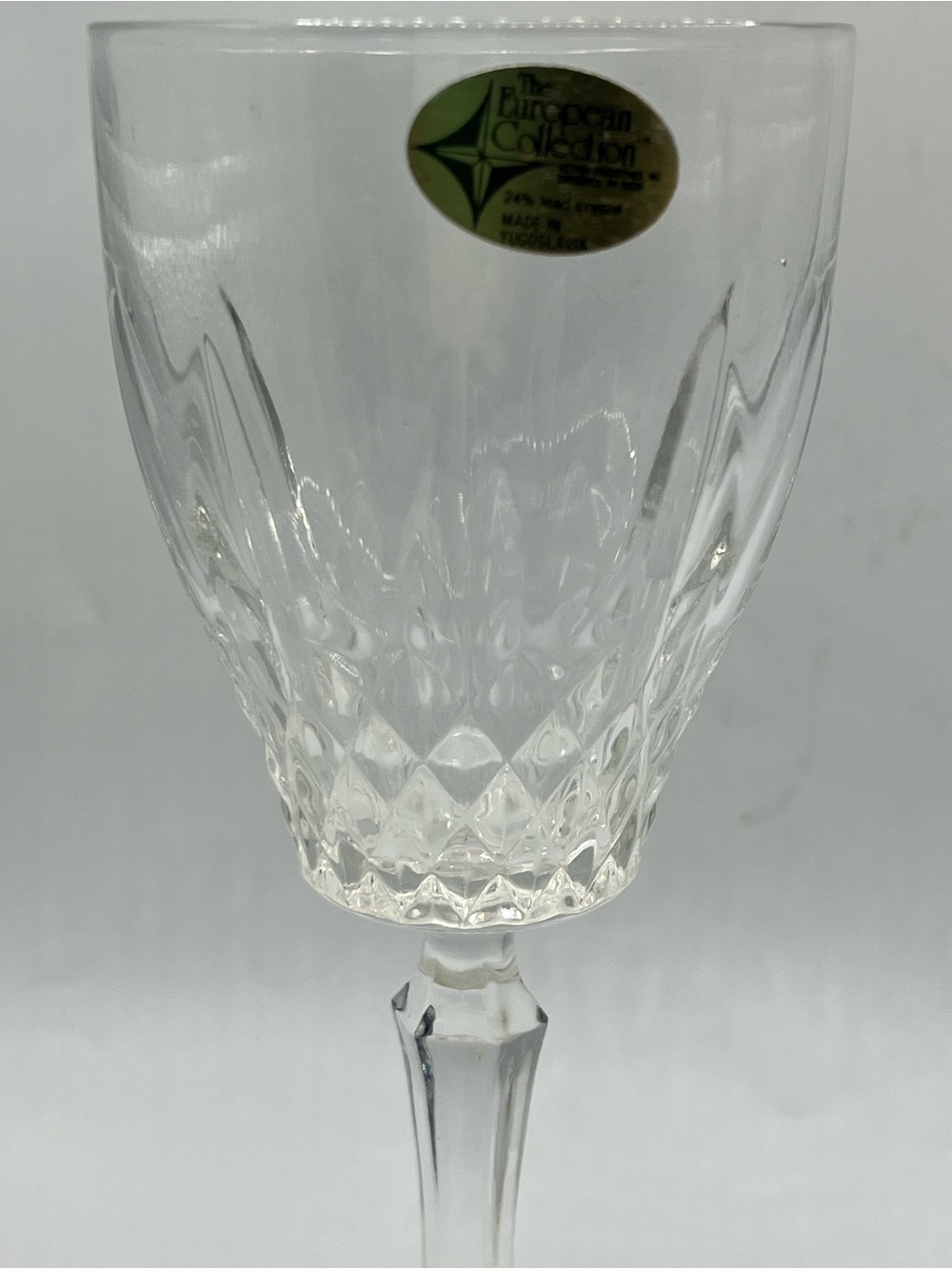 Genuine 24% Lead Crystal Wine Glasses - Clear Crystal Set of 2. NIB - Picture 6 of 7